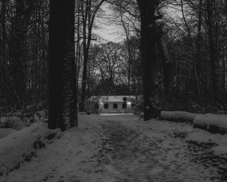 A familiar house at the edge of dusk — ordinary by day, quietly uncanny as the light withdraws. — The house put on its evening face and pretended not to know you. You pretended not to notice.
